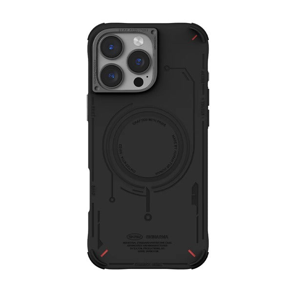 كڤر حماية Mecha لهاتف iPhone 16 Pro متوافق مع Mag-Charge من SkinArma | أسود كڤر حماية Mecha لهاتف iPhone 16 Pro متوافق مع Mag-Charge من SkinArma | أسود